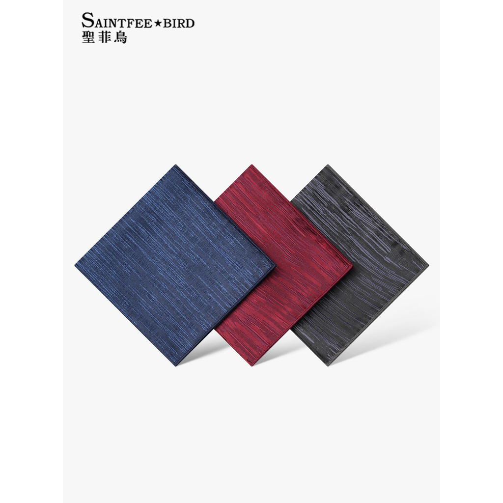 Listrado bolso quadrado masculino High-End negócios Formal Wear padrão escuro estilo britânico Retro padrão terno lenço 