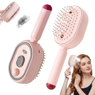 Escova de Cabelo Elétrica com Spray Névoa Hidratante Almofada de Ar e Autolimpeza