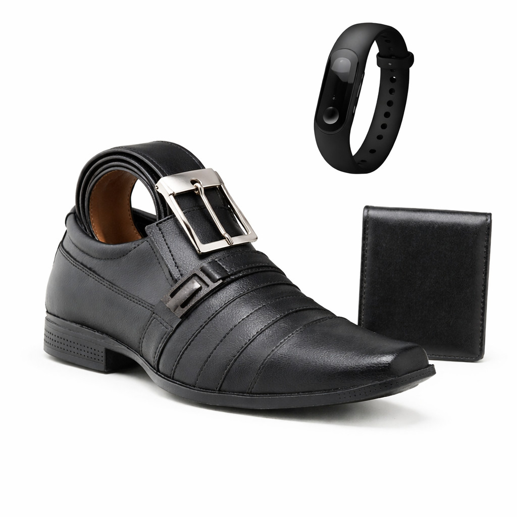 Sapato Social Masculino Executivo Elegante Premium Confortável e Resistente Macio Com Calce Facil Super Leve Macio