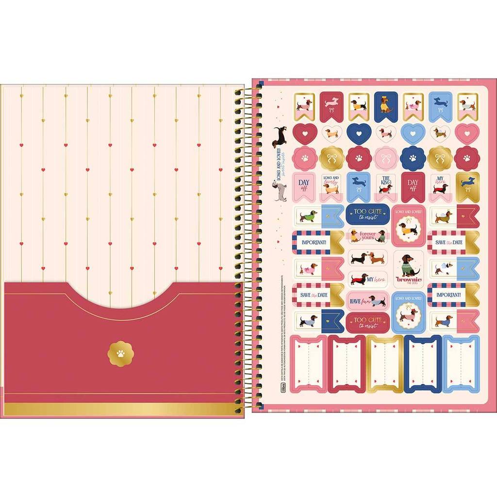 Caderno espiral capa dura universitário 10x1 160 folhas Brownie The Dog Tilibra · foto 2