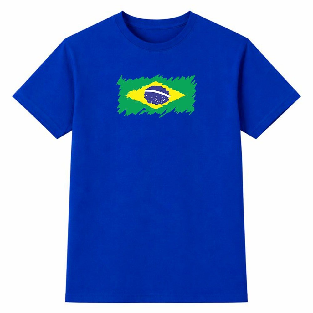 Camiseta Feminina 100% Algodão Camisa Brasil Copa do Mundo Futebol Torcida Verde Amarela Moda Casual