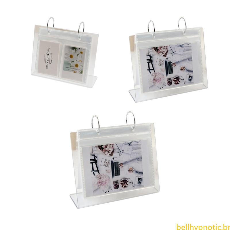 Premium Vertical Álbum Fotos Capacidade Para Exibir Cartões Postais Elegante Mesa Acrílica Ornam