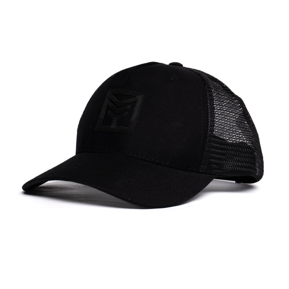 Boné Unissex Momentus Trucker Mesh Preto