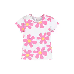 Blusa Infantil Menina Cotton Leve Estampa Elian Branco