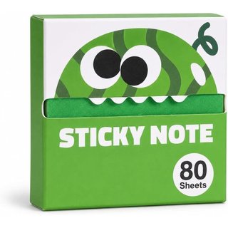 Dispensador de Notas Adesivas Pop-Up Monstro de Frutas Fofo, Novidade 2026, Notas Adesivas Transparentes Retráteis com A