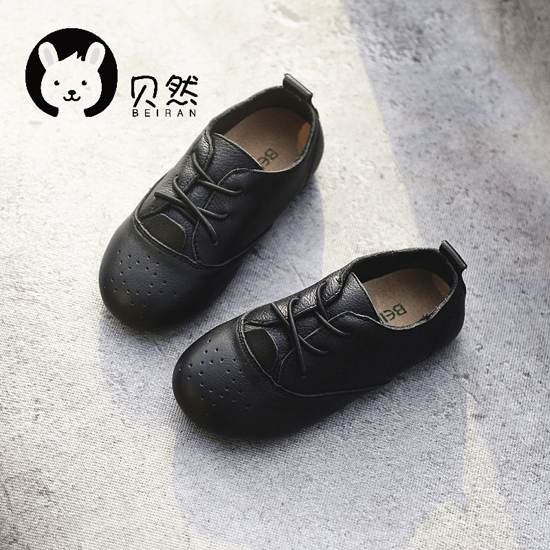 Beran sapatos infantis meninas versão coreana sapatos de couro genuíno bebê menina novos sapatos de princesa ervilhas sa