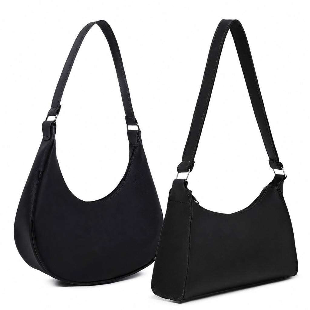Kit 2 Bolsa Pequena de Ombro Meia Lua e Baguete Promoção ENVIO IMEDIATO
