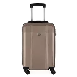 Mala De Viagem Grande Em Abs Ika Continental Cadeado Embutido Rodas Giro 360 - Champagne, G