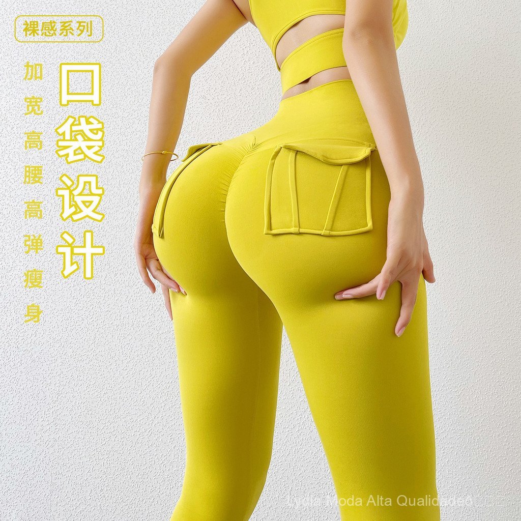Imagem [Liquidação por tempo limitado] Roupas femininas plus size elegantes e de alta qualidade, calças de yoga de cintura alta