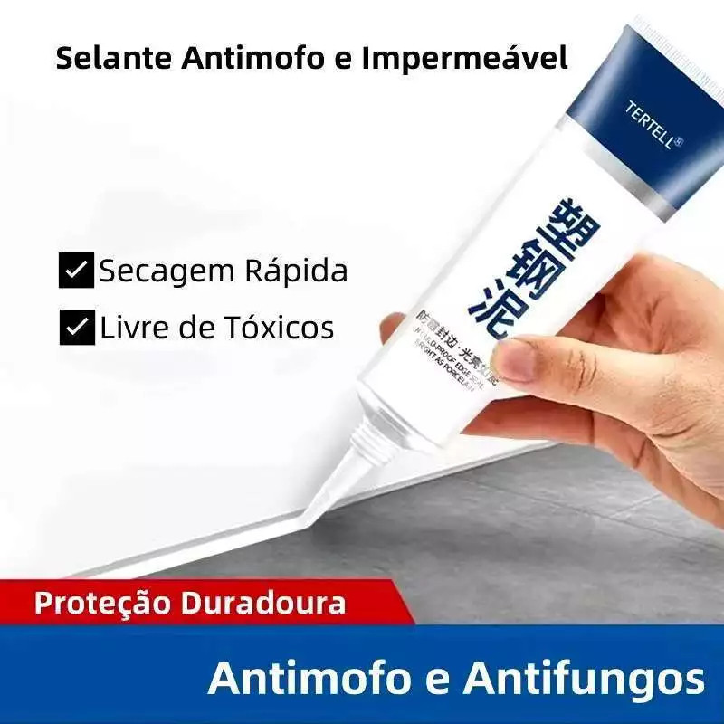 Selante Antimofo e Impermeável para Banheiros e Cozinhas - Vedação Durável para Frestas de Pias - 100ml