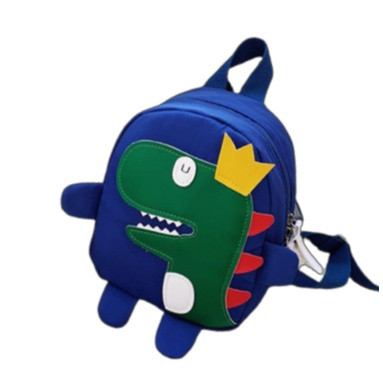 Mochila Escolar De Dinossauro Azul Para Jardim De Infância , Fofa De Desenho Animado Crianças