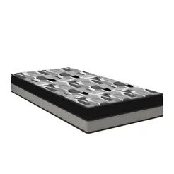 Colchão Solteiro Ortobom ISO Dupla Face 78x188x20cm Cinza/Preto Solteiro Auxiliar