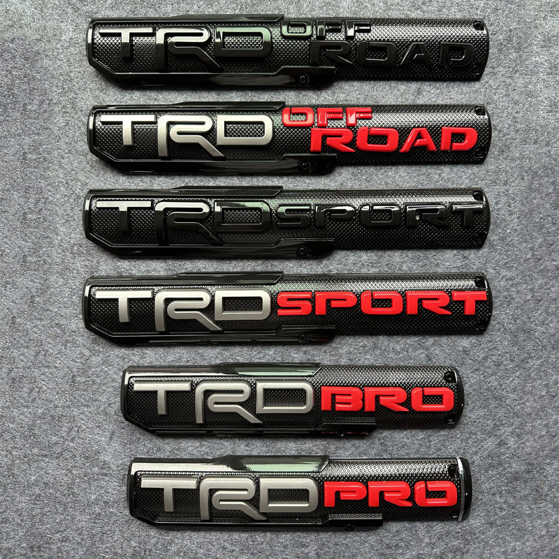 Adequado para Toyota Tanto norte-americano vermelho abeto trd PRO etiqueta lateral da porta trd esporte Fender corpo ade