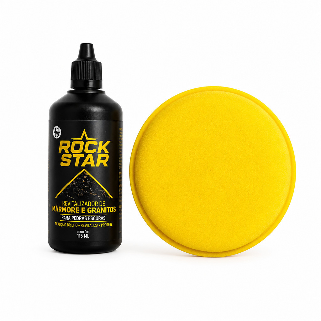 Kit Rock Star Revitalizador de Mármore e Granito escuro + aplicador 115ml