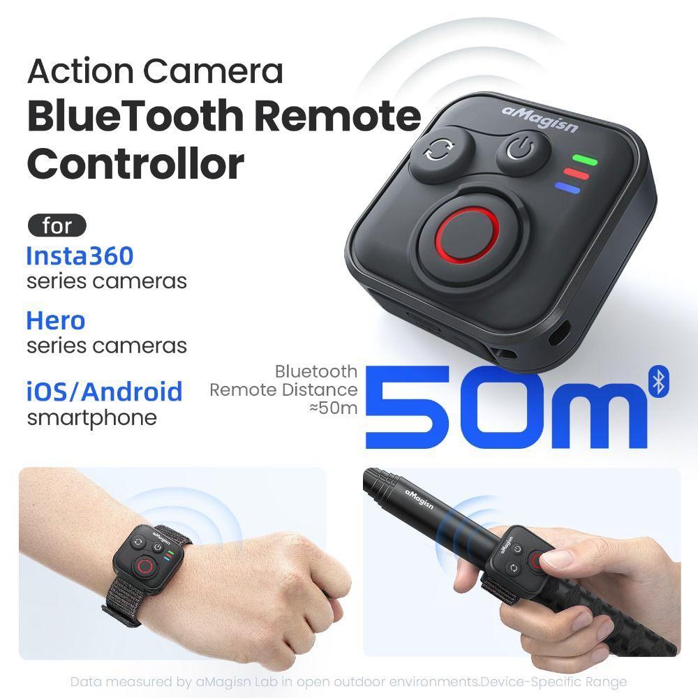 Controle Remoto Bluetooth SUQI , À Prova D'água , Para Insta360 X5/X4/AcePro 2/DJI Action 5