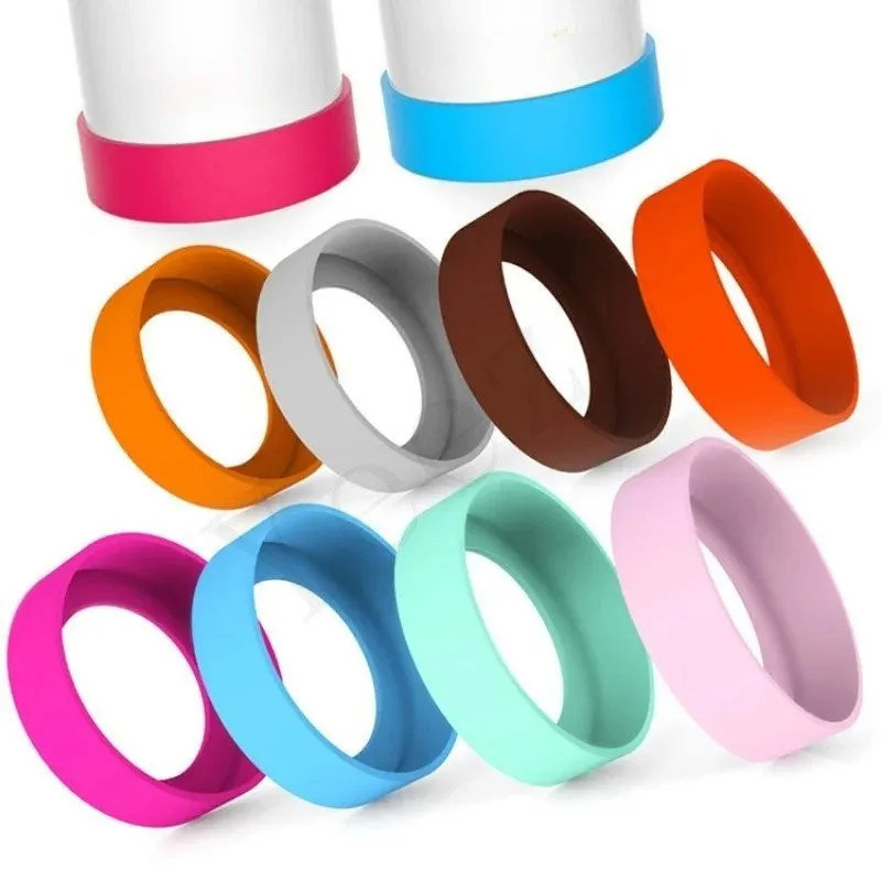 6cm/6.5cm/7.5cm/9cm/10cm Capa De Copo De Silicone Tampa Inferior Do Térmico Porta-Copos Protetora Para Garrafa De Água