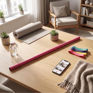Bastão de alongamento ajustável 3 em 1 Pólo de exercício portátil 30/45/60 pol. para Pilates em casa com alças