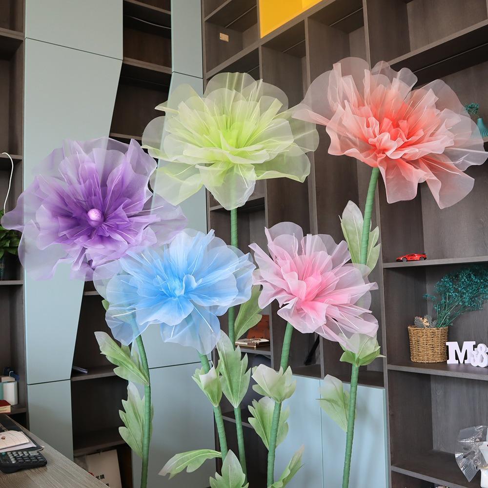 Flores De Rosa Artificiais , Gaze Gigante De 40 Cm , Simulada , Adereços , Cabeça De Flor Grande , Falsas