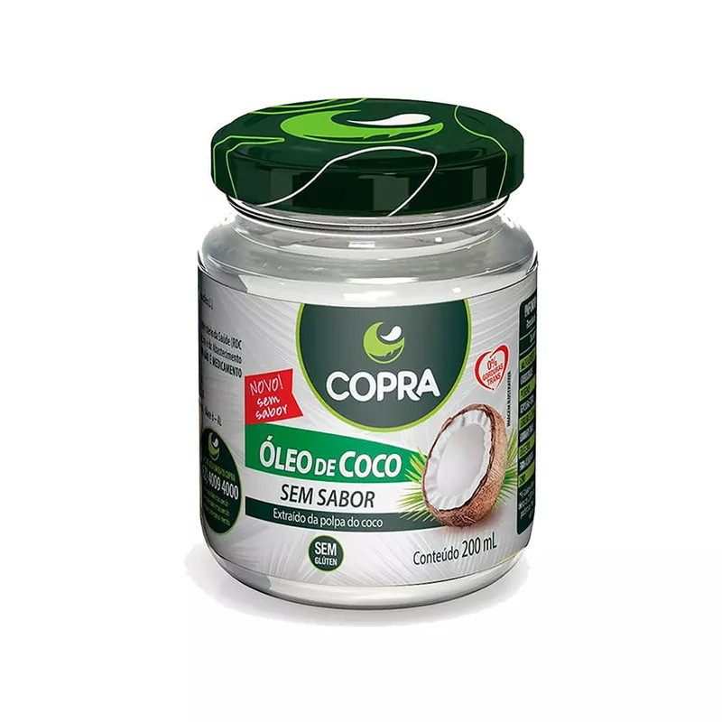Óleo de Coco Sem Sabor e Sem Cheiro 200ml Copra
