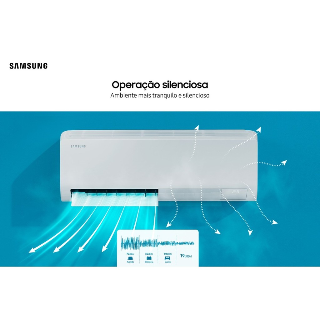 Ar Condicionado Split Samsung Digital Inverter Ultra Ai 24000 Btus Ar50f24d1 Wi-fi Gás R32 Frio 220v — imagem 2 de 2