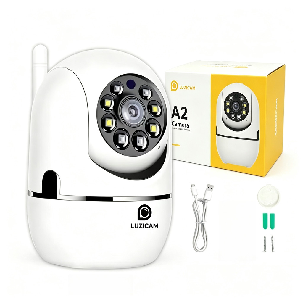 LUZICAM 360 ° Câmera WiFi Baby Monitor 1080P Full HD Visão Noturna Infravermelha Com Áudio