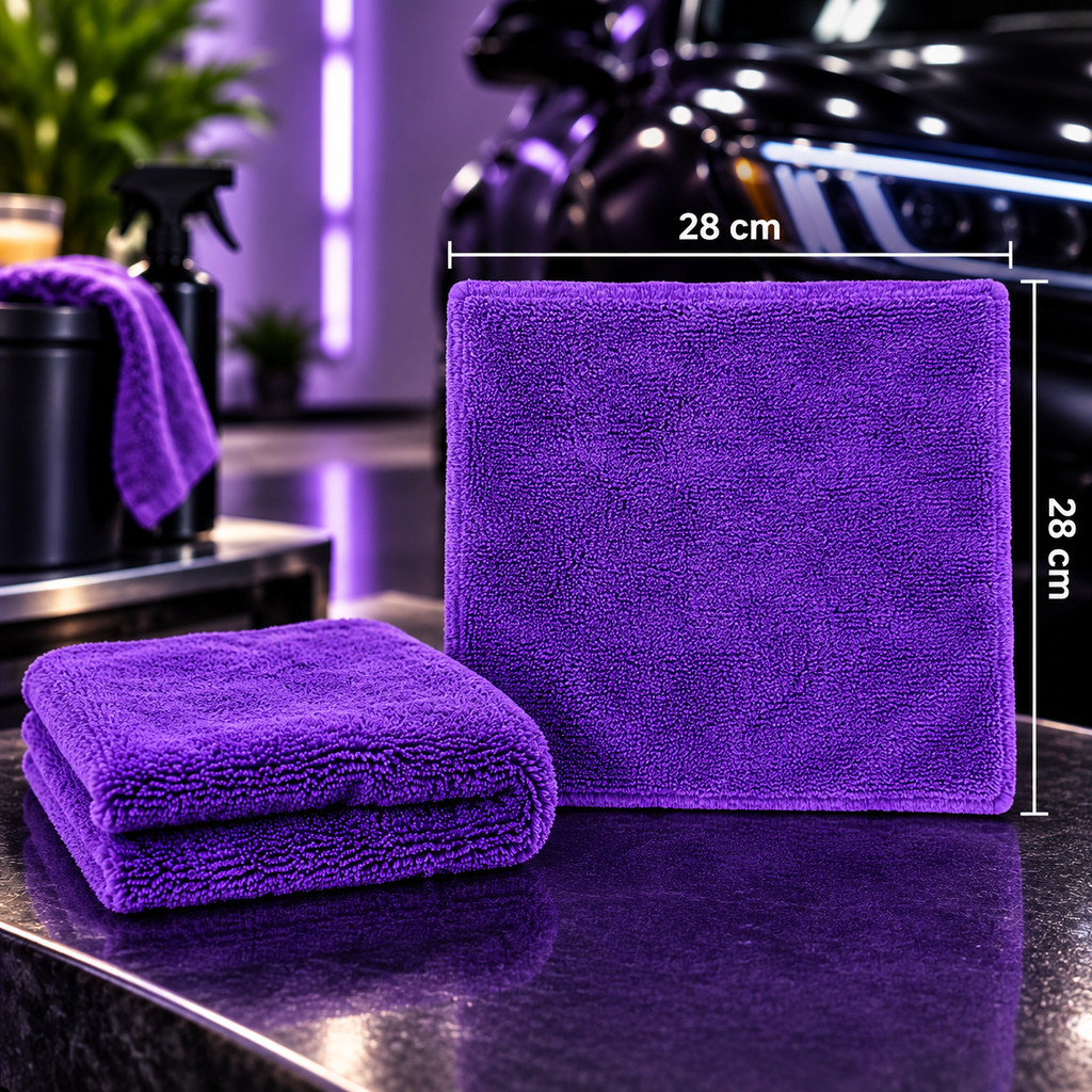 Pano Microfibra Automotivo Toalha 28x28 Cm Zacs - Roxo