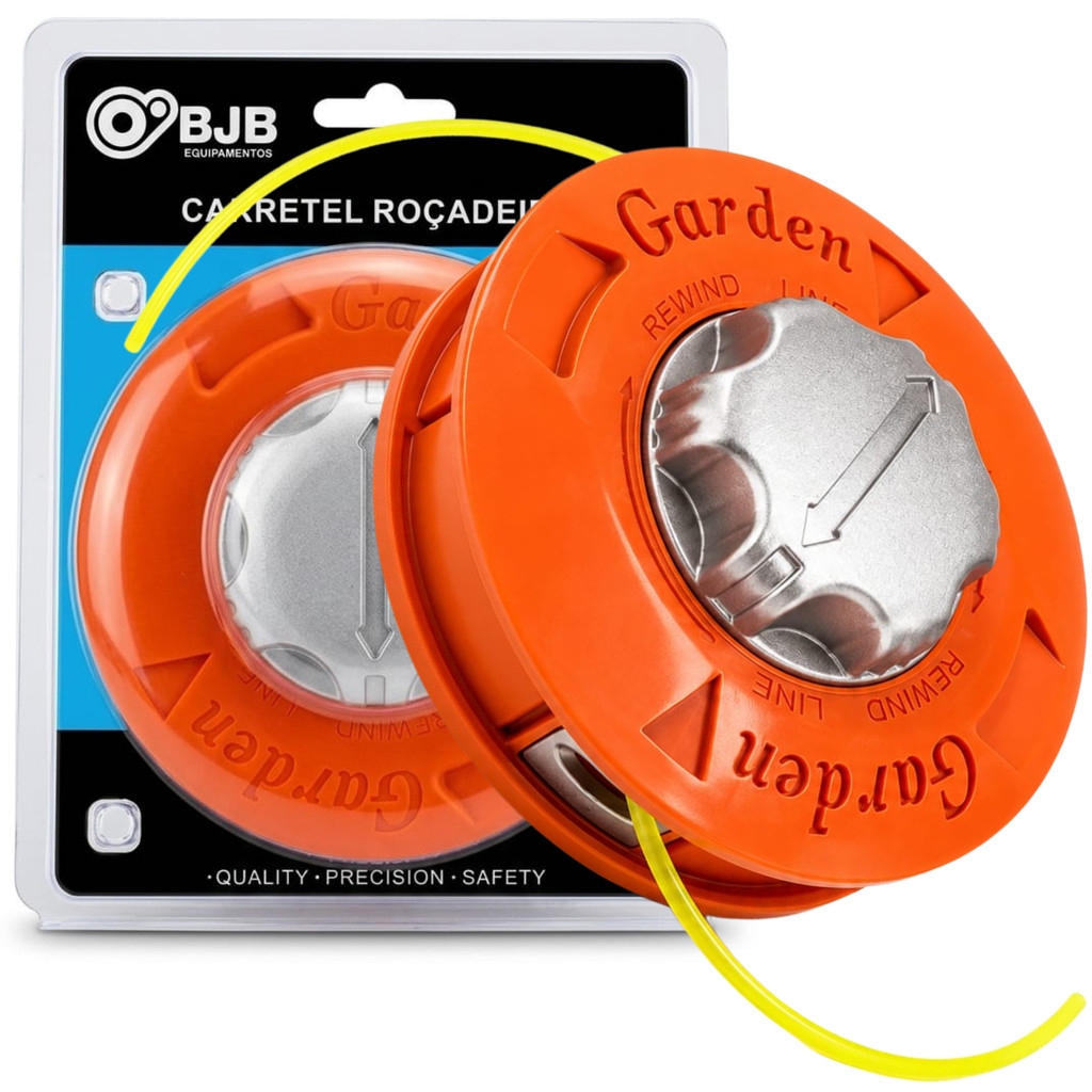 Carretel Automático Carga Fácil Garden P/ Roçadeira Toyama Kawashima Vulcan Garthen - Com 1 Metro de Fio, Profissional