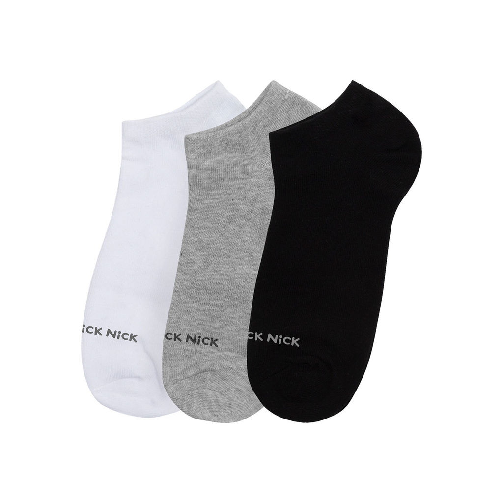 Kit 3 Pares De Meia Soquete Lisas Trick Nick Unica