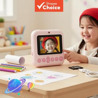 Câmera Instantânea Infantil com Impressão Instantânea, Presente Premium de Festival para a Criatividade Infantil, Câmera