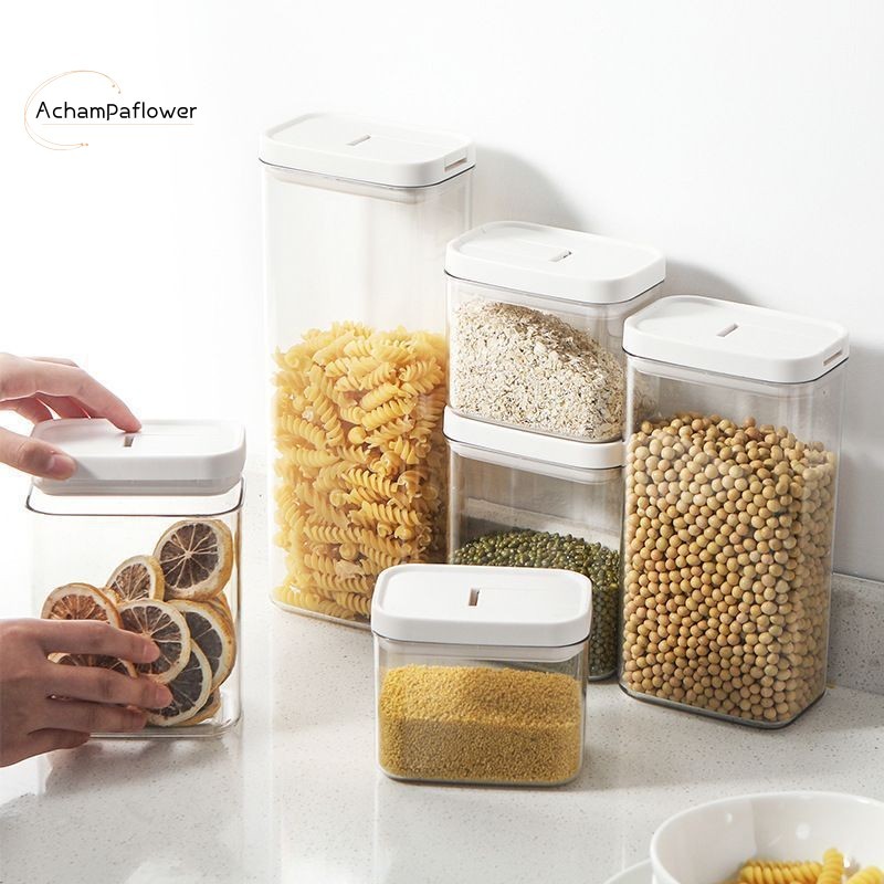 Recipiente De Armazenamento Hermético PET-Vasilha De Alimentos De Cozinha Para Produtos Secos De Grãos