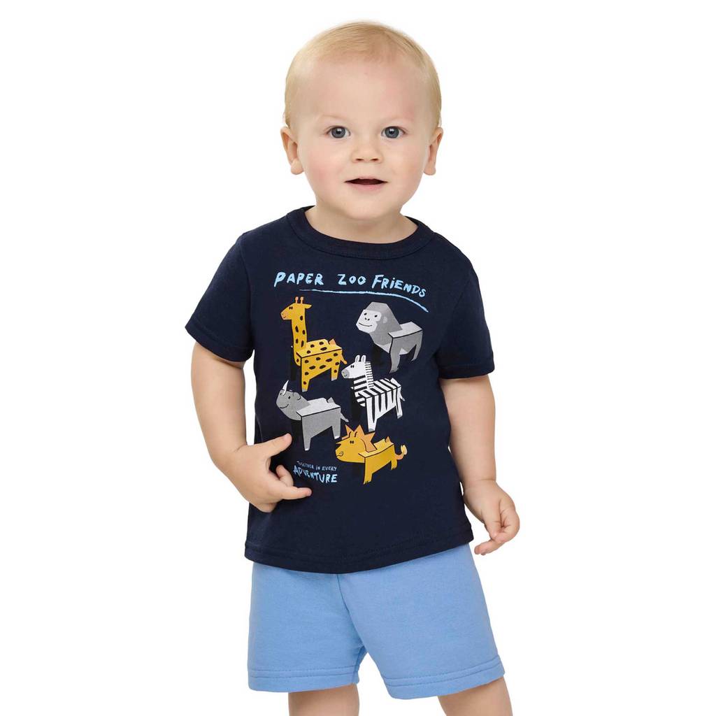 Conjunto Bebê Menino Animais Elian Azul
