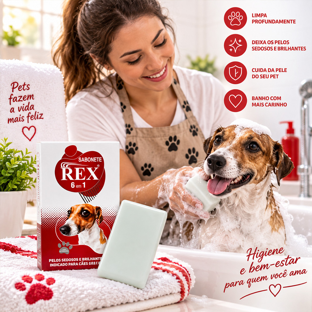Sabonete Para Cães Cheiroso Cachorro Sabonete Rex 80g · foto 2