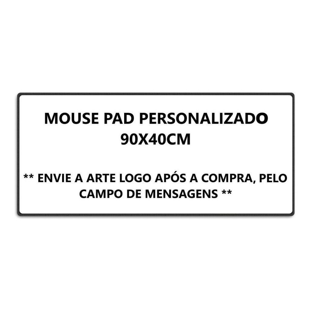 Mouse Pad Em Couro Personalizado Com Sua Foto Logo Arte 90x40cm Envio Imediato Empresa Setup Envio Imediato