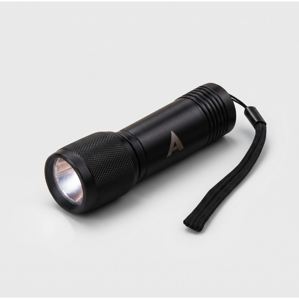 Mini Lanterna Tática LED Recarregável USB-C com Zoom Luz Lateral Alarme e Sinalizador de Emergência