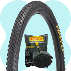 Pneu Pirelli Scorpion aro 26 x 2.0 MTB Montadinha Motorizada Bike + Camara de ar Pirelli PE-26