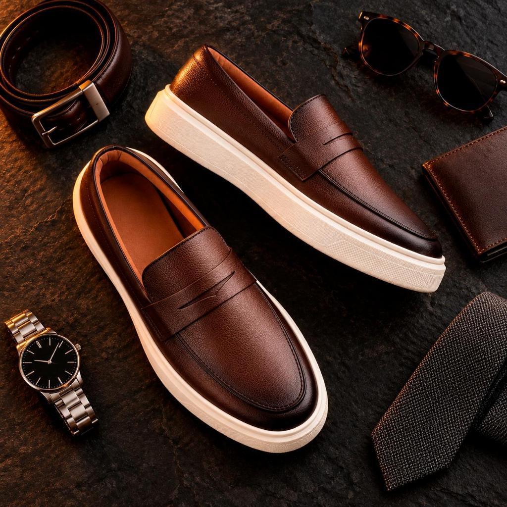 Sapato Masculino Mocassim Classico De Couro Premium Estiloso Fino Confortável Macio Pronta Entrega Barato