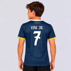Camisa Real Madrid King Infantil Marinho 7 Vini Jr