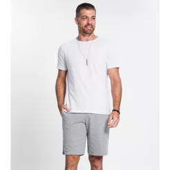 Bermuda Moletom Masculina Select Cinza