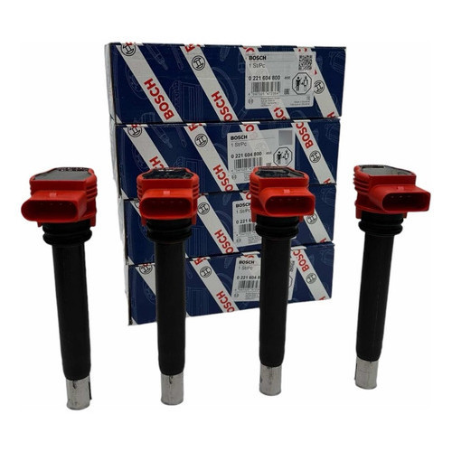 4 Bobinas De Ignição Red Bosch Audi R8 0221604800