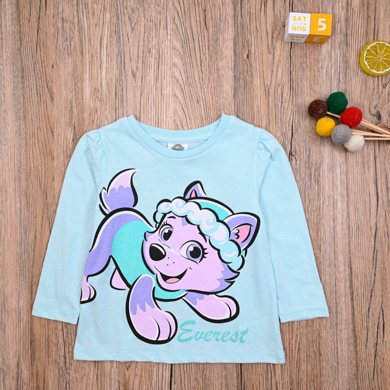W comércio exterior europeu americano primavera outono meninas algodão manga comprida camiseta bebê menina bonito dos de