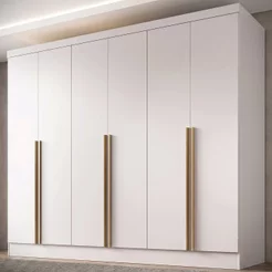 Guarda-Roupa 100% MDF 6 Portas 3 Gavetas Lisboa Yescasa Branco Branco