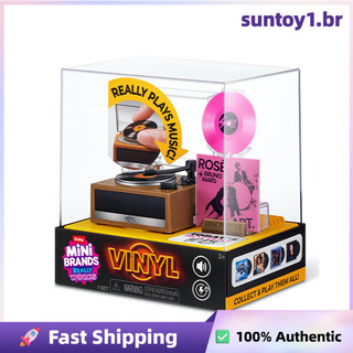 Mini toca-discos de vinil colecionável com suporte para exibição, um brinquedo ideal para oferecer como presente a amant