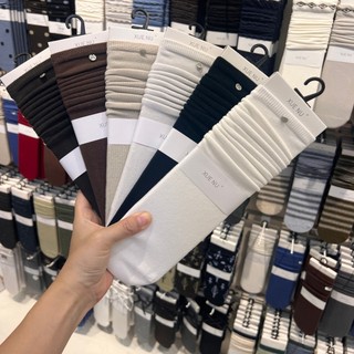 26 outono inverno XUE NU Boot escravo meias femininas pilha meias 75% algodão cor sólida meados de tubo meias acessórios