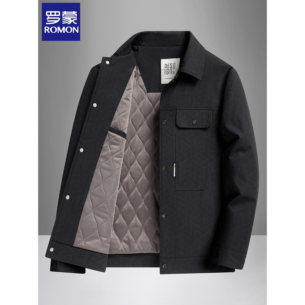 Lomon novo estilo lapela jaqueta masculina primavera outono novo estilo topo masculino engrossado quente negócios Casual