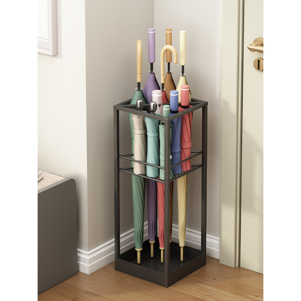 Rack de armazenamento de guarda-chuva, porta de casa, guarda-chuva, Lobby comercial, balde de guarda-chuva, rack de arma