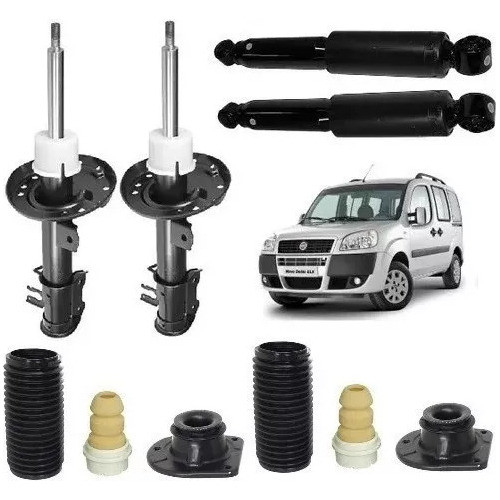 4 Amortecedor + Kit Doblô Cargo Ex Elx 2007/2008/2009 2010