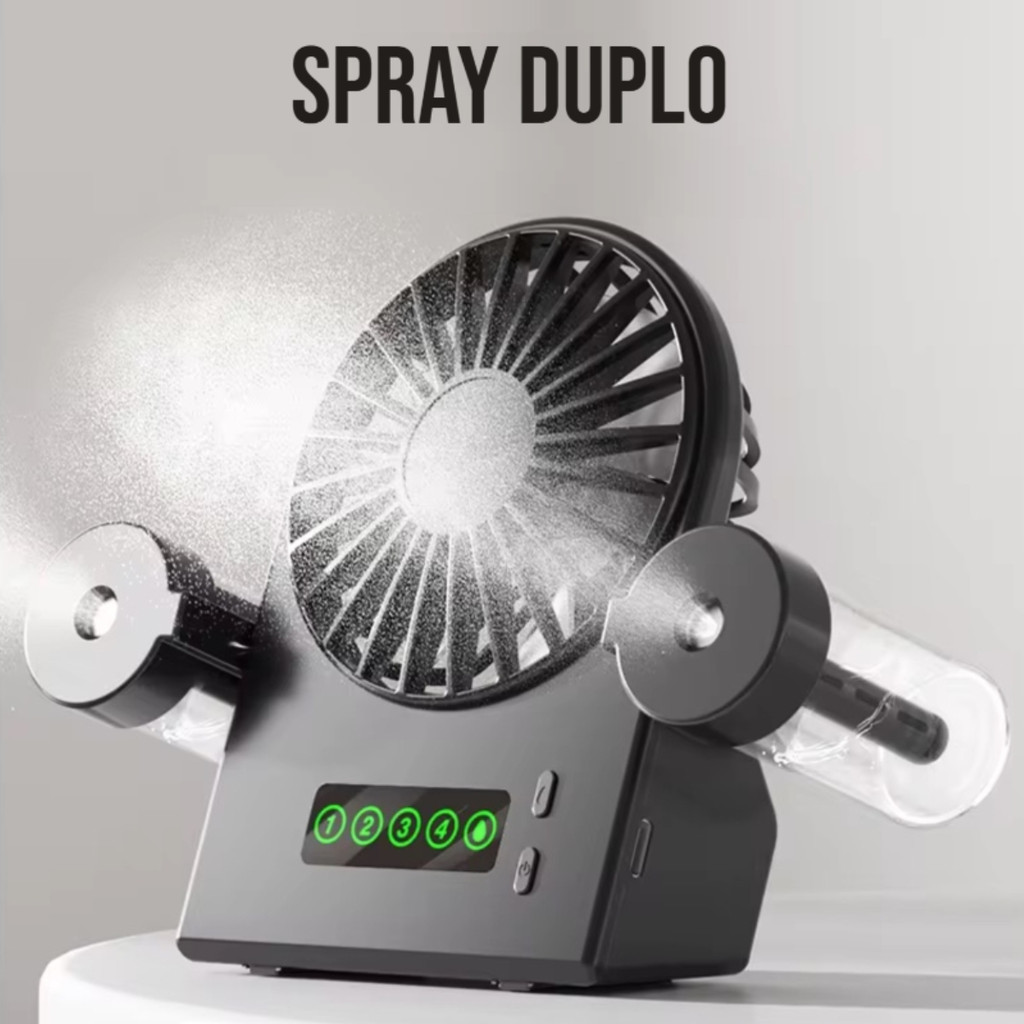 Ventilador Portátil Recarregável Silencioso 4 Velocidades Umidificador MaxMay em Oferta na Shopee