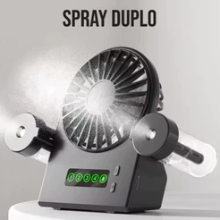 Ventilador Portátil Recarregável Silencioso 4 Velocidades Umidificador MaxMay