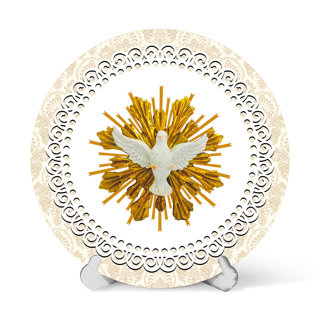 Capa Painel Redondo Mesa Batizado Batismo Sublimado C/ Elástico 50×50Cm em Oferta na Shopee