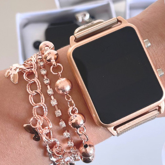 Kit Relógio Digital LED Feminino + Pulseira Feminina Premium – Moderno, Elegante e Confortável